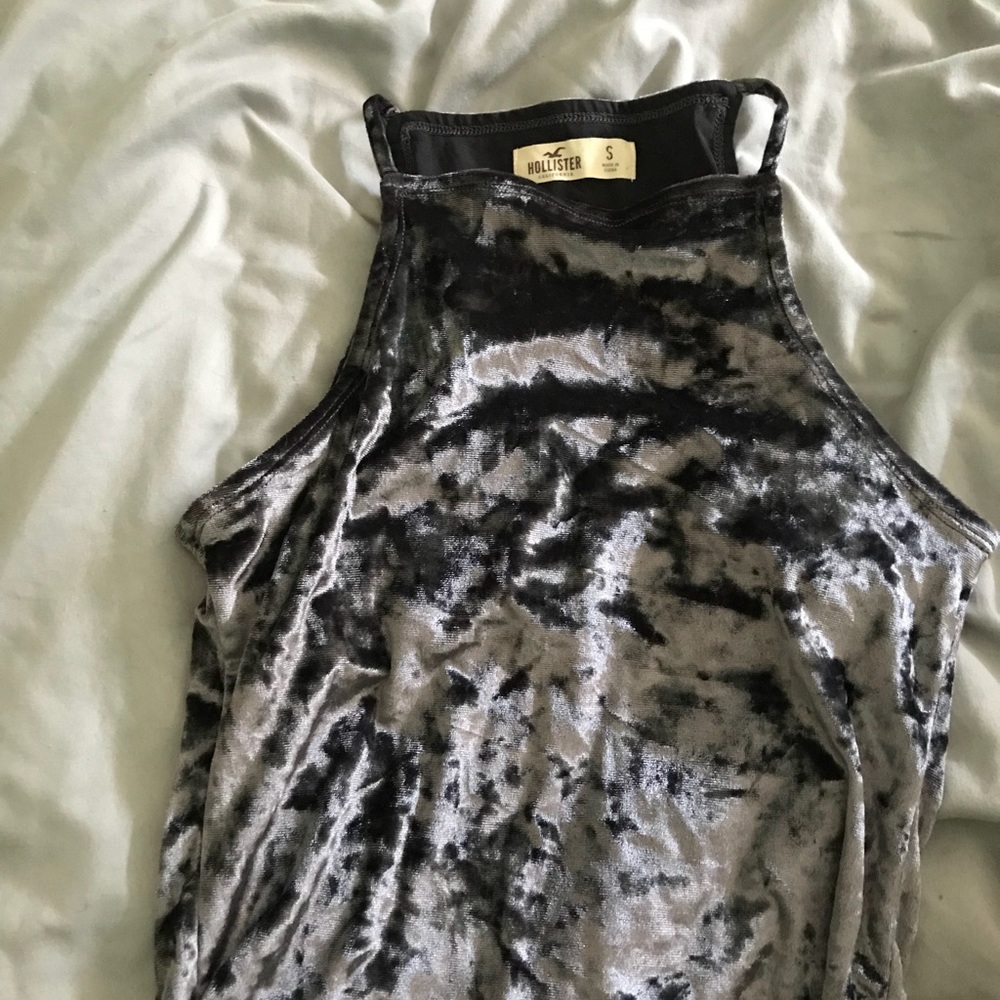 Super cute velvet crop top from hollister